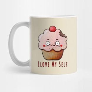 Funny cannibal cupcake "I love my self" Mug